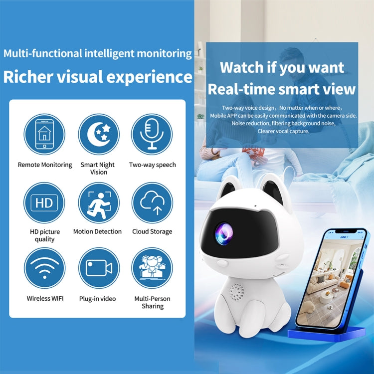 K9 Cute Pets Smart Home Camera, Support Night Vision & Two-way Voice & Motion Detection, K9 K9 Cute Pets Smart Home Camera, Support Night Vision & Two-way Voice & Motion Detection, K9